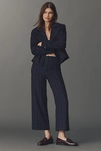 @merricksart x Maeve Plaid Crop Blazer