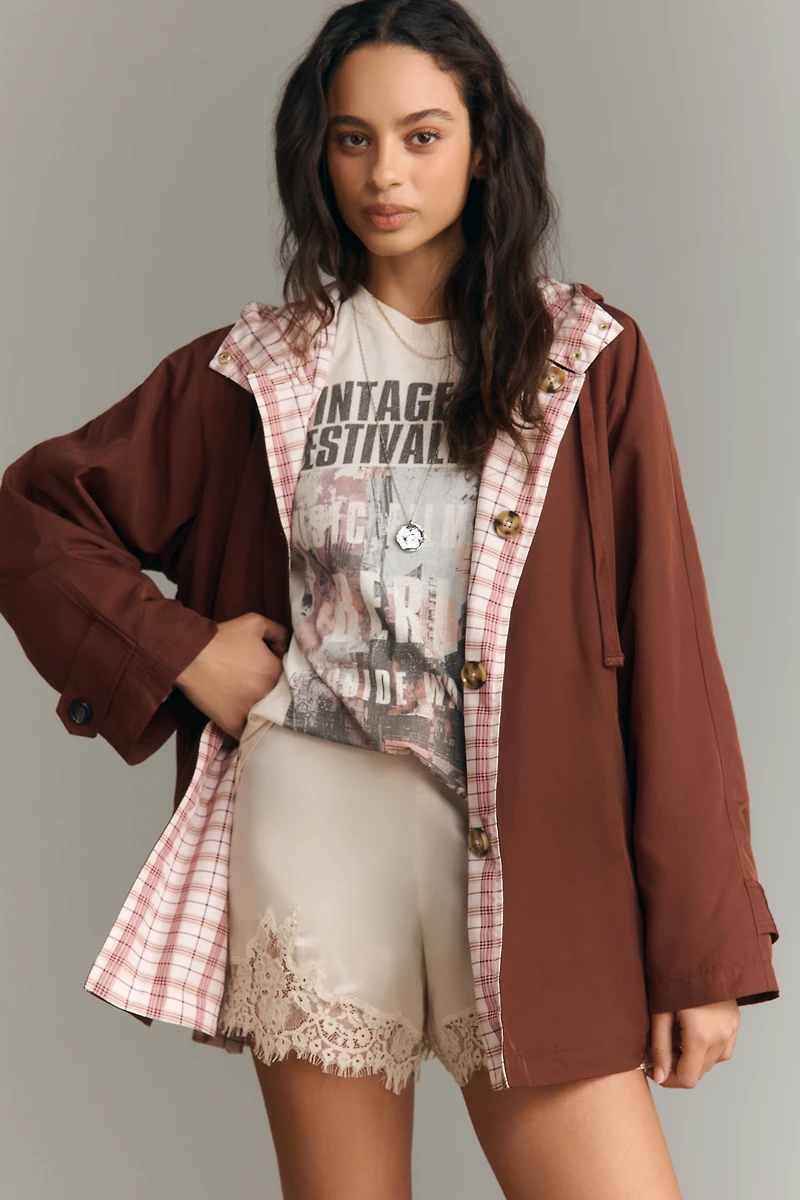 Maeve Reversible Hooded Trench Coat