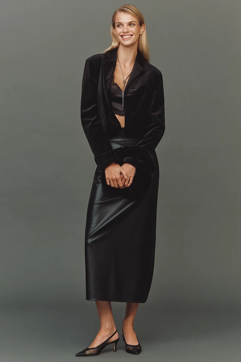 Maeve Cropped Tuxedo Blazer