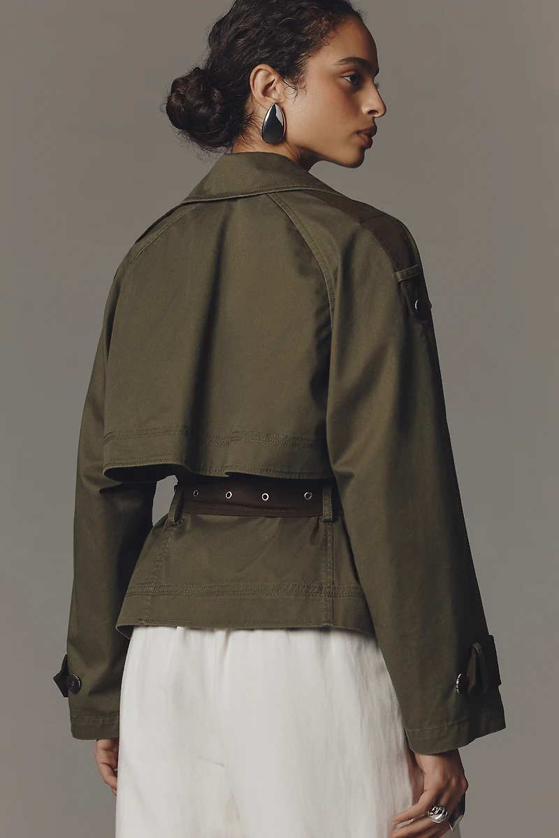 Derek Lam 10 Crosby Ines Crop Trench Jacket