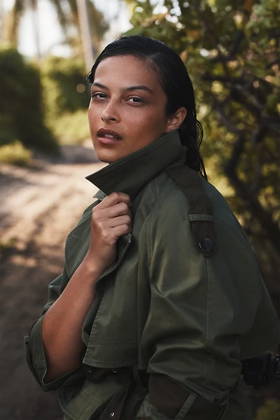 Derek Lam 10 Crosby Ines Crop Trench Jacket