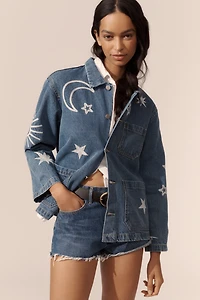RAISONNEL Embroidered Denim Chore Jacket