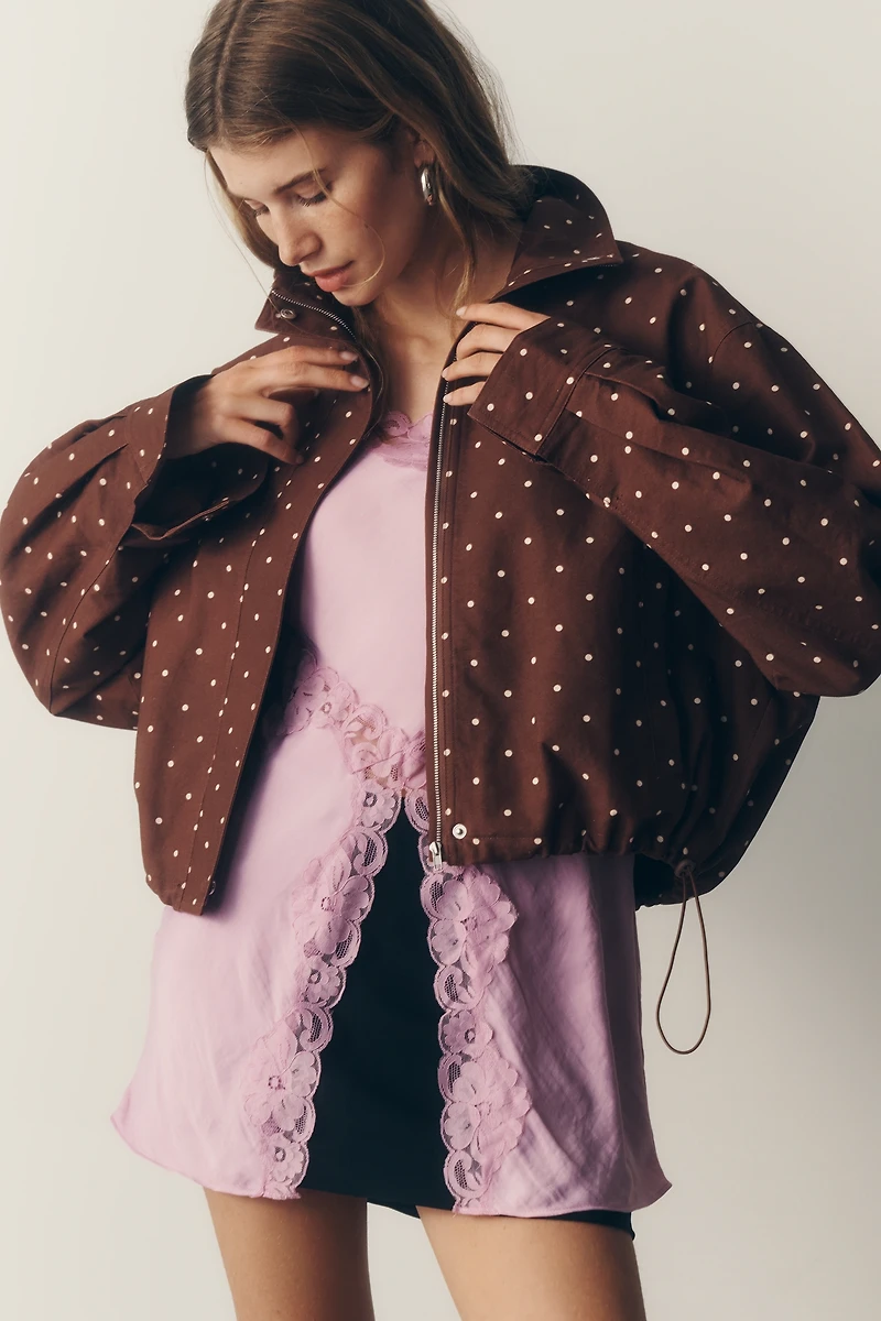 RAISONNEL100% Cotton Funnel-Neck Jacket