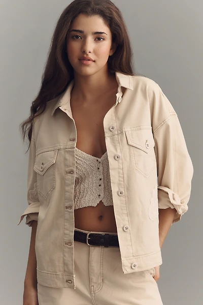 Weston Embroidered Boyfriend Jacket by Pilcro