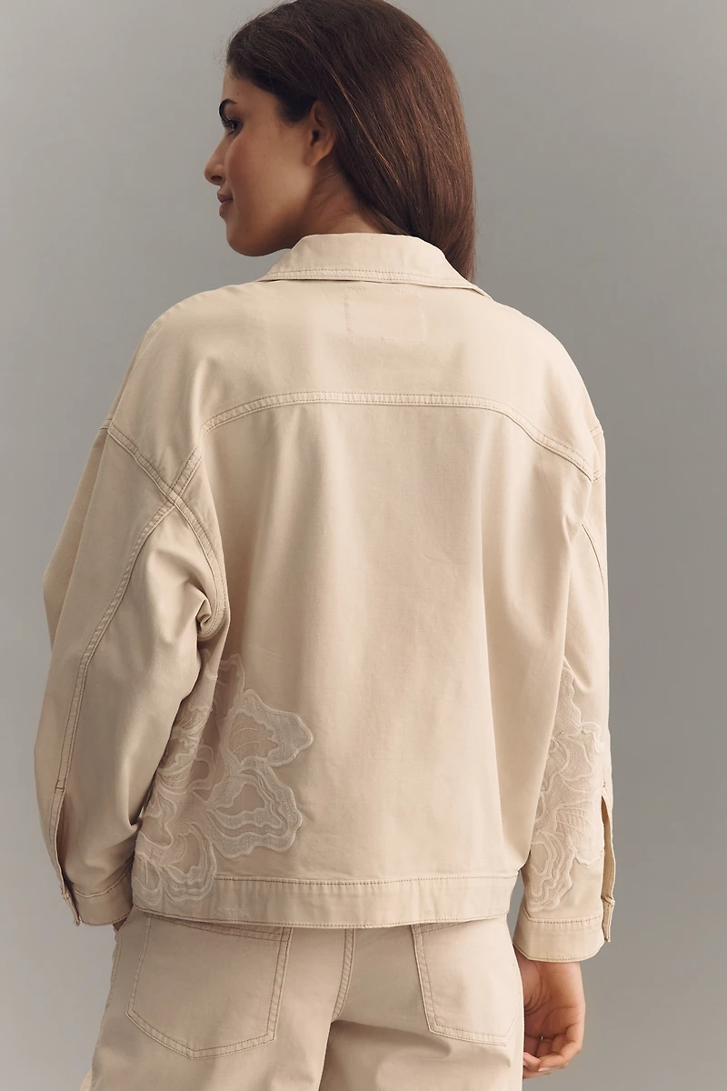 Weston Embroidered Boyfriend Jacket by Pilcro