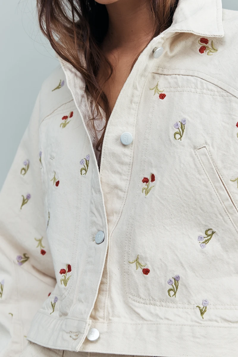 Pilcro Tulip Print Jacket