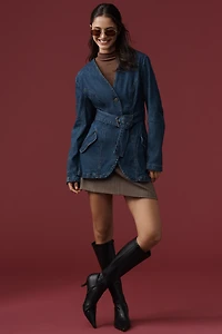 By Anthropologie Belted Denim Jacket