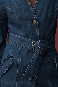 By Anthropologie Belted Denim Jacket