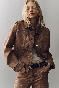 Pilcro Fawn Print Denim Jacket