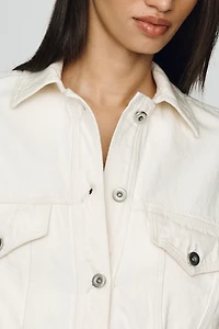Pilcro Cotton Denim Crop Trucker Jacket
