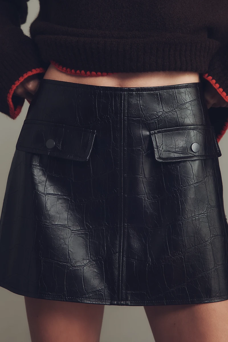 BLANKNYC Inner Driver Faux-Leather Mini Skirt