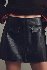 BLANKNYC Inner Driver Faux-Leather Mini Skirt
