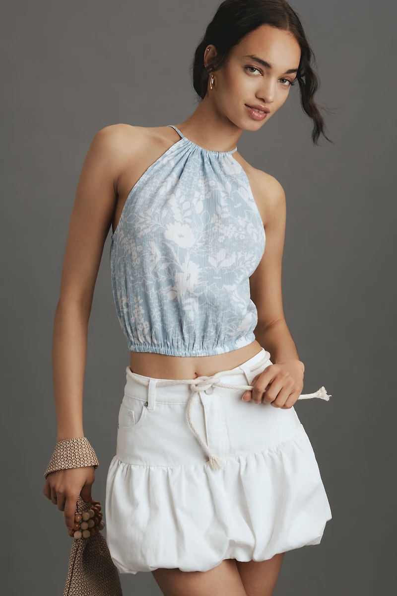 BLANKNYC Soda Pop Bubble Denim Mini Skirt