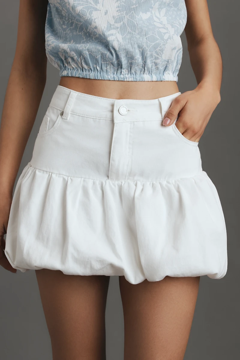 BLANKNYC Soda Pop Bubble Denim Mini Skirt