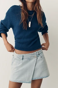 BLANKNYC Denim Asymmetric Mini Skirt