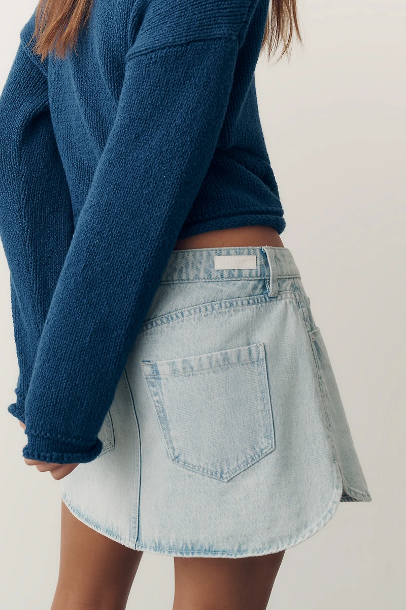 BLANKNYC Denim Asymmetric Mini Skirt