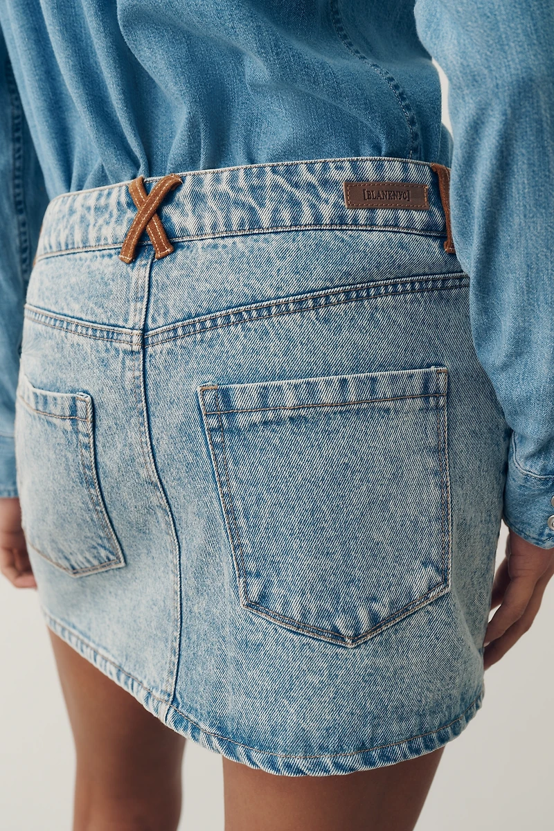 BLANKNYC Rodeo Drive 100% Cotton Denim Mini Skirt
