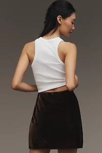 The Tilda Velvet Mini Slip Skirt