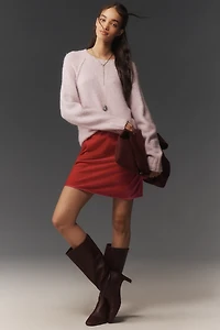 Tilda Velvet Mini Slip Skirt