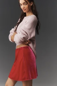 Tilda Velvet Mini Slip Skirt