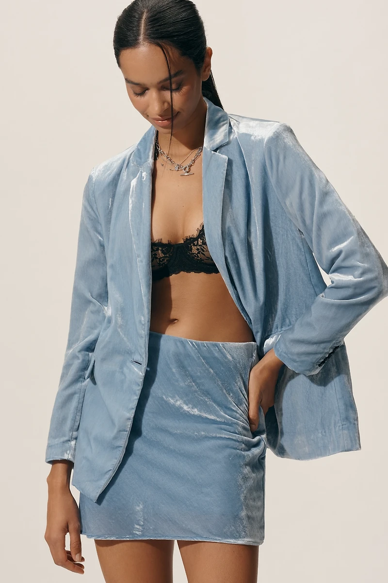 Tilda Velvet Mini Slip Skirt