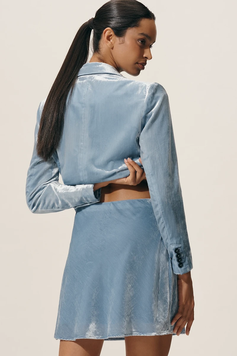 Tilda Velvet Mini Slip Skirt