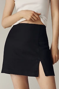Maeve Notched Mini Skirt