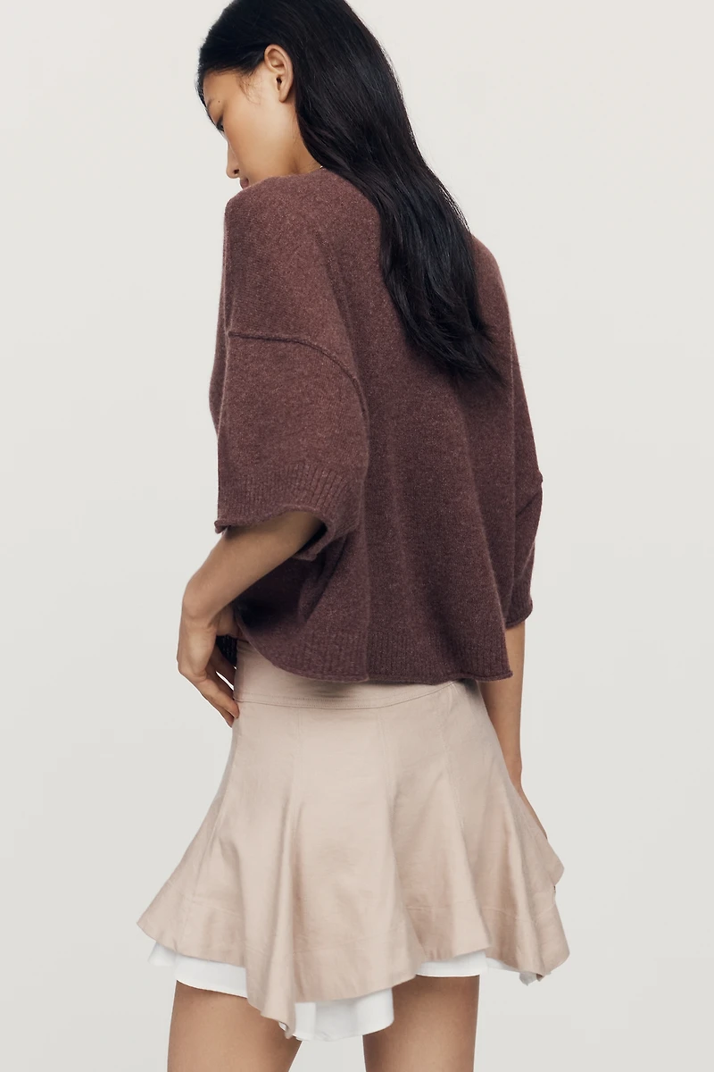 Maeve Double-Layer Godet Mini Skirt