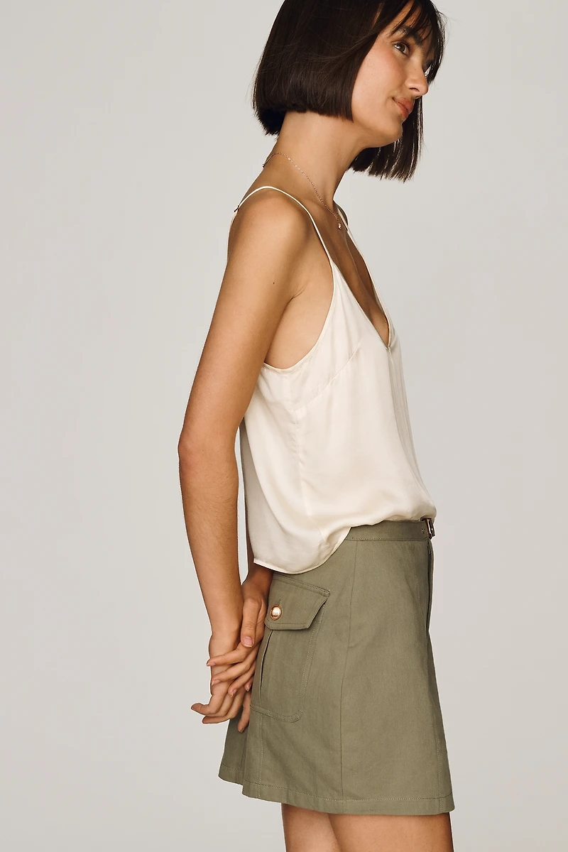Bishop + Young Belted Mini Skirt