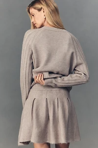 By Anthropologie Pleated Sweater Mini Skirt