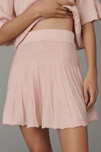 Maeve Ribbed Sweater Mini Skirt