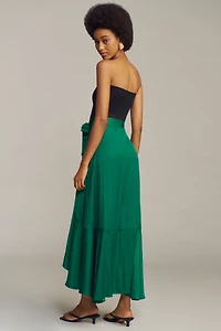Maeve Ruffled Wrap Maxi Skirt