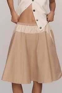 Maeve Safari A-Line Knee-Length Circle Skirt