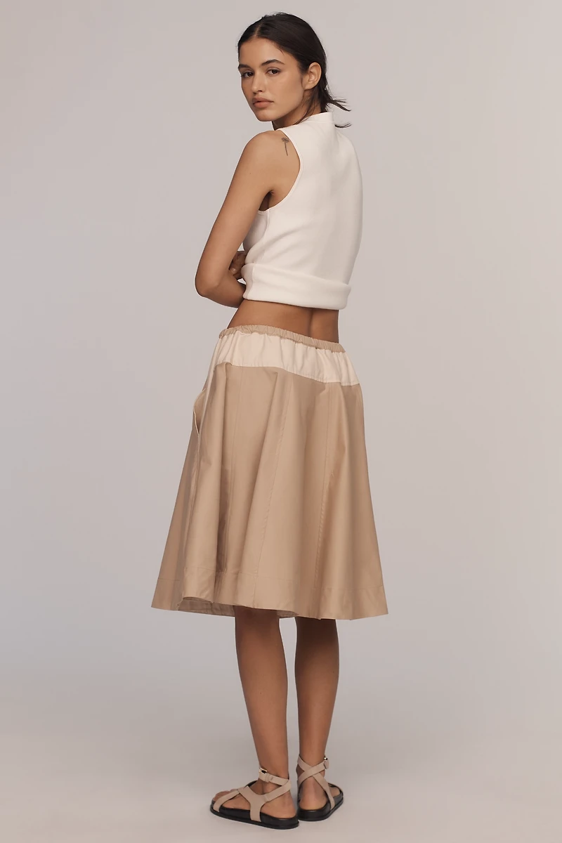 Maeve Safari A-Line Knee-Length Circle Skirt
