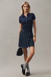 Maeve Stripe A-Line Mini Skirt