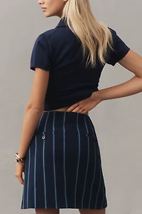 Maeve Stripe A-Line Mini Skirt