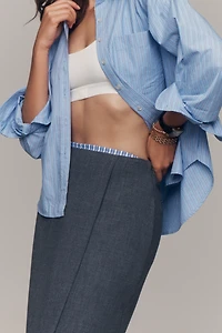 Maeve Wrap Pencil Midi Skirt