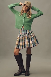 Maeve Basque-Waist Mini Skort