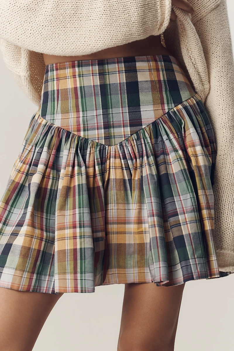 Maeve Basque-Waist Mini Skort