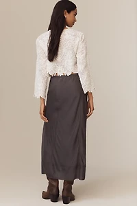 Pilcro Front-Ruffle Maxi Skirt