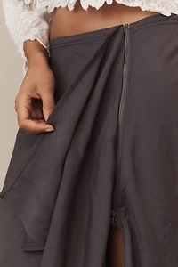 Pilcro Front-Ruffle Maxi Skirt