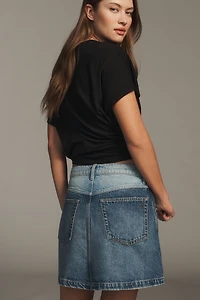 Pilcro Two-Tone Denim Skirt