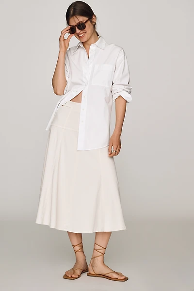 Maeve Waisted Denim Skirt