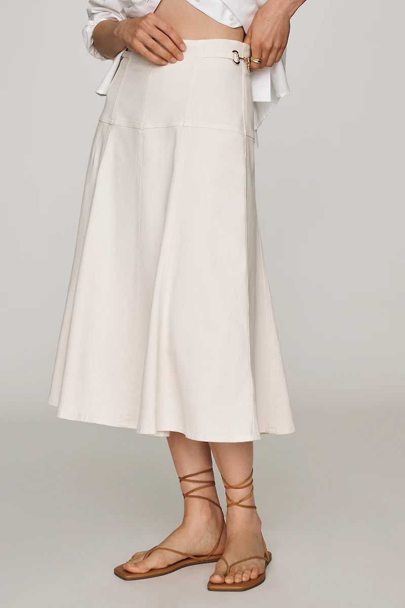 Maeve Waisted Denim Skirt