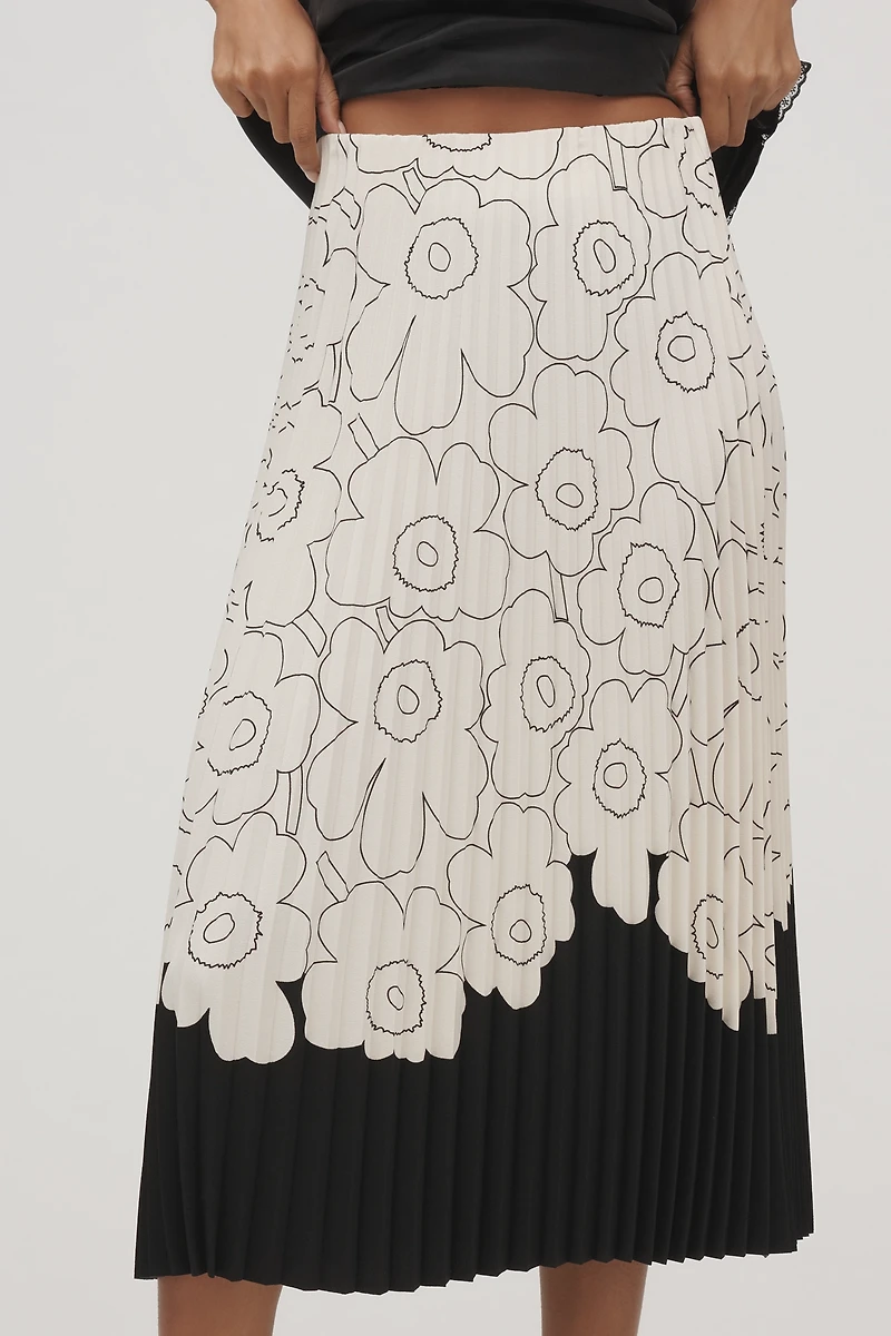 Marimekko Piiru Piirto Unikko Plissé Midi Skirt