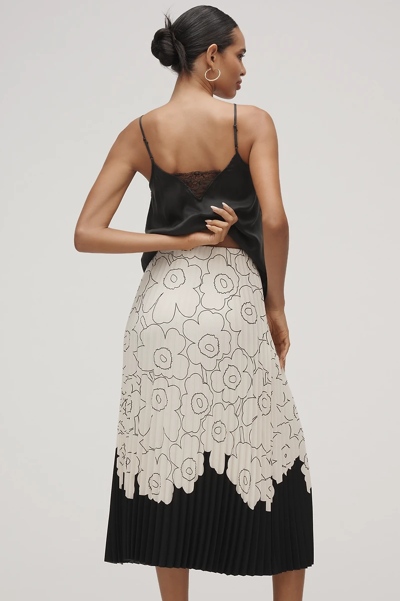 Marimekko Piiru Piirto Unikko Plissé Midi Skirt