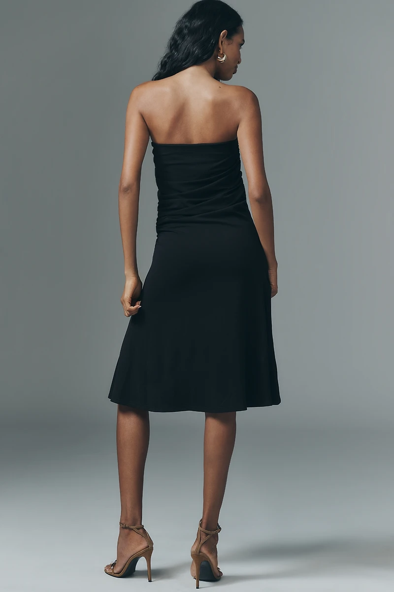 Dolan Cupro Flare Midi Skirt