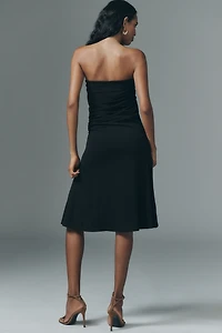 Dolan Cupro Flare Midi Skirt