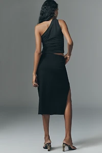 Dolan Ponte High Slit Maxi Skirt