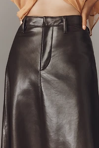 Citizens of Humanity Cassia Leather A-Line Midi Skirt